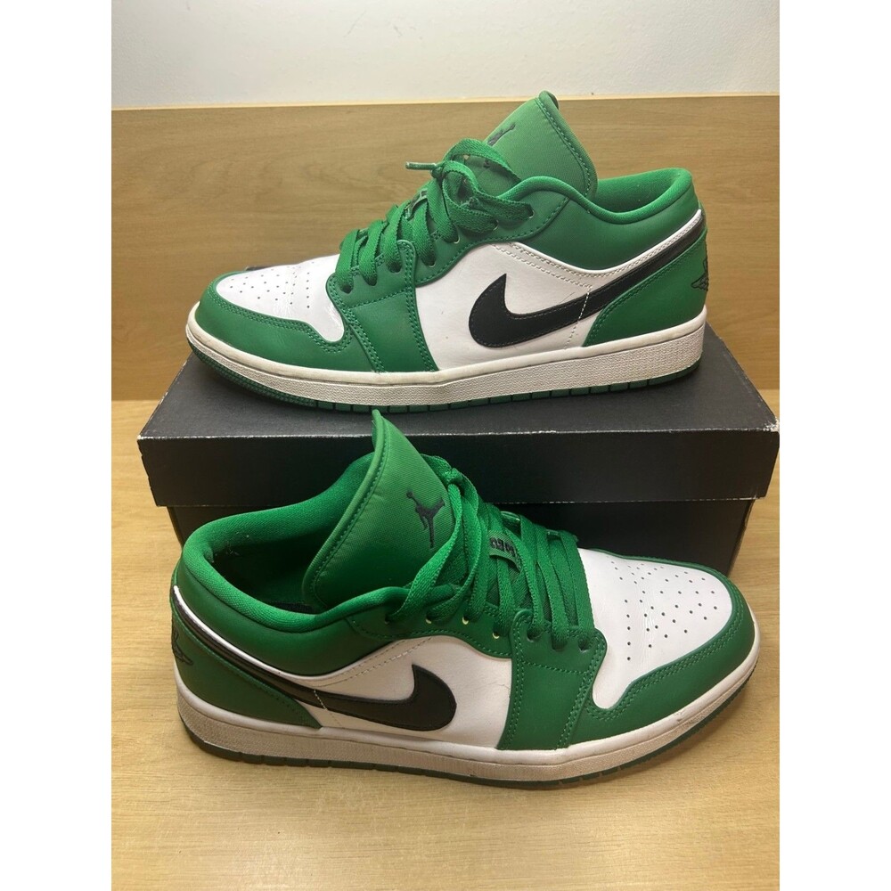 Air Jordan 1 Low Pine Green 553558-301 Men's Size 9.5